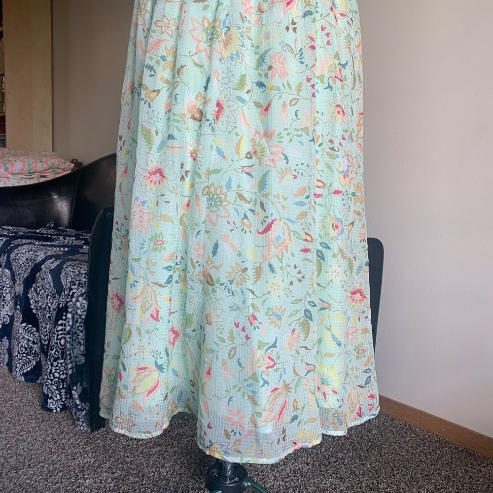 CJ Banks Floral Midi Skirt - Multicolor